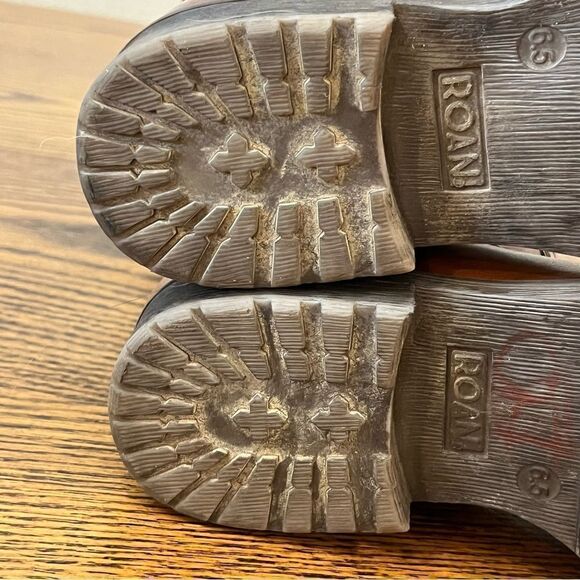 Roan “Date” Dark Tan/Light Brown Leather Riding Boots Size 6.5 - Picture 13 of 15